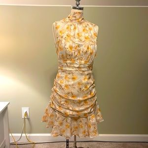 Floral ruched dress